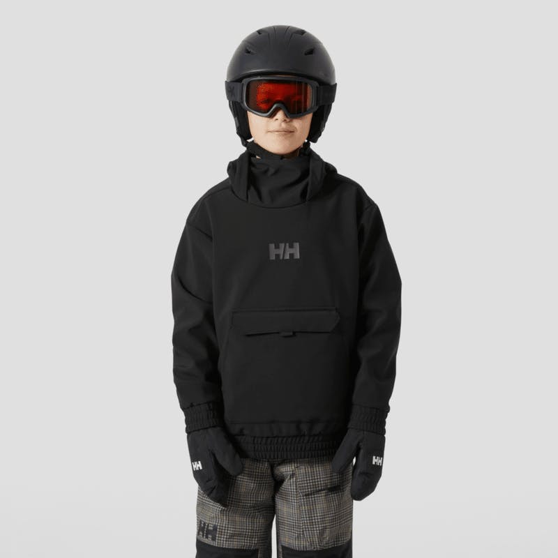 Helly Hansen Jr Powder Softshell Hoodie Black 01
