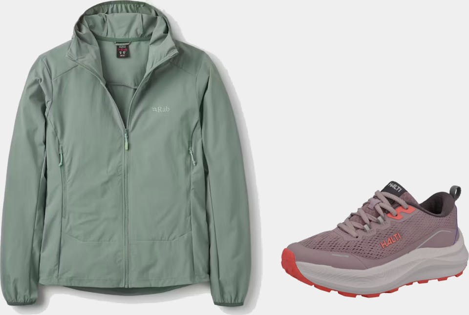 Rab Women's Borealis Hoody & Women's Rapid Low WR Beluga 01