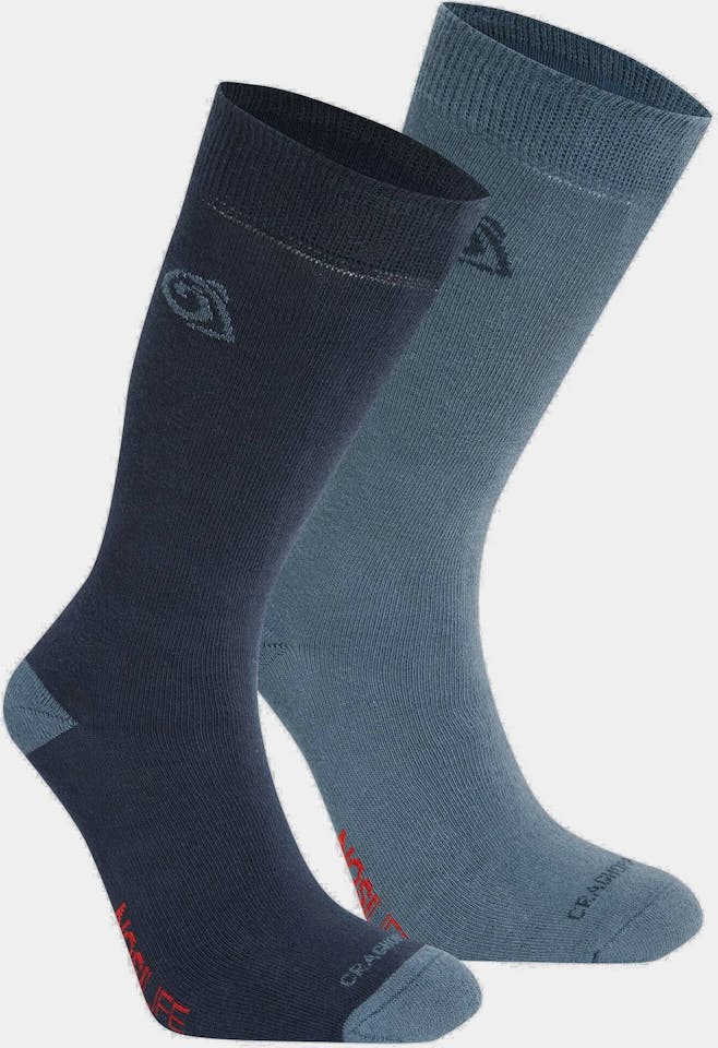 Craghoppers Nosilife Travel Twin Pack Socks Navy/Sininen 01