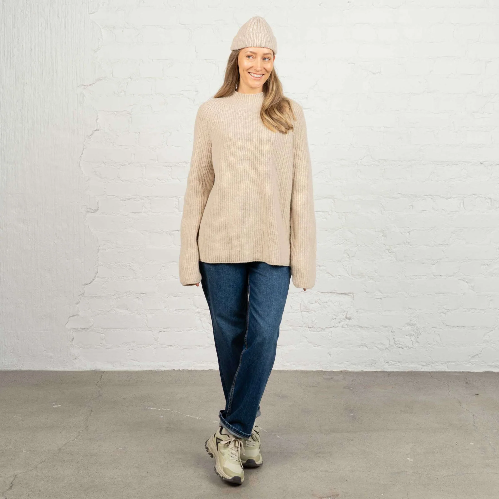 North Outdoor Women's Magnolia Turtleneck Almond 04