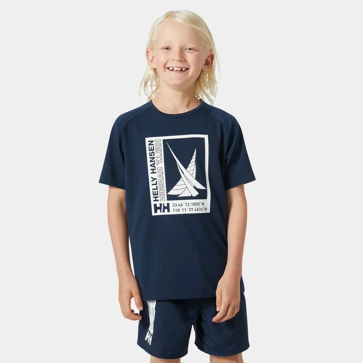Helly Hansen Jr Port Tee Navy 02