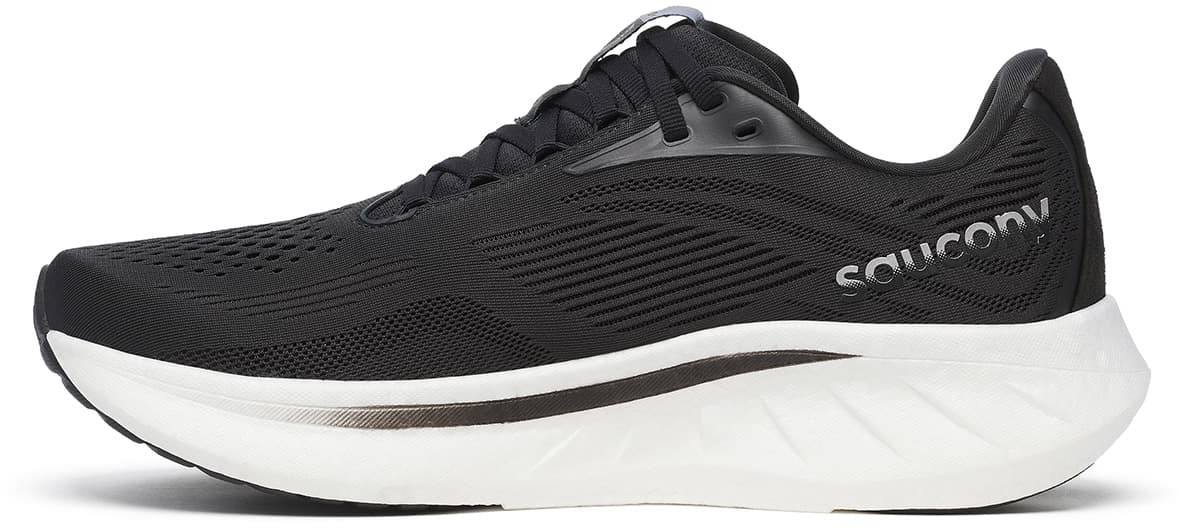 Saucony Men's Ride 18 Wide Musta / Valkoinen 05