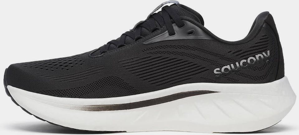 Saucony Men's Ride 18 Wide Black / White 05