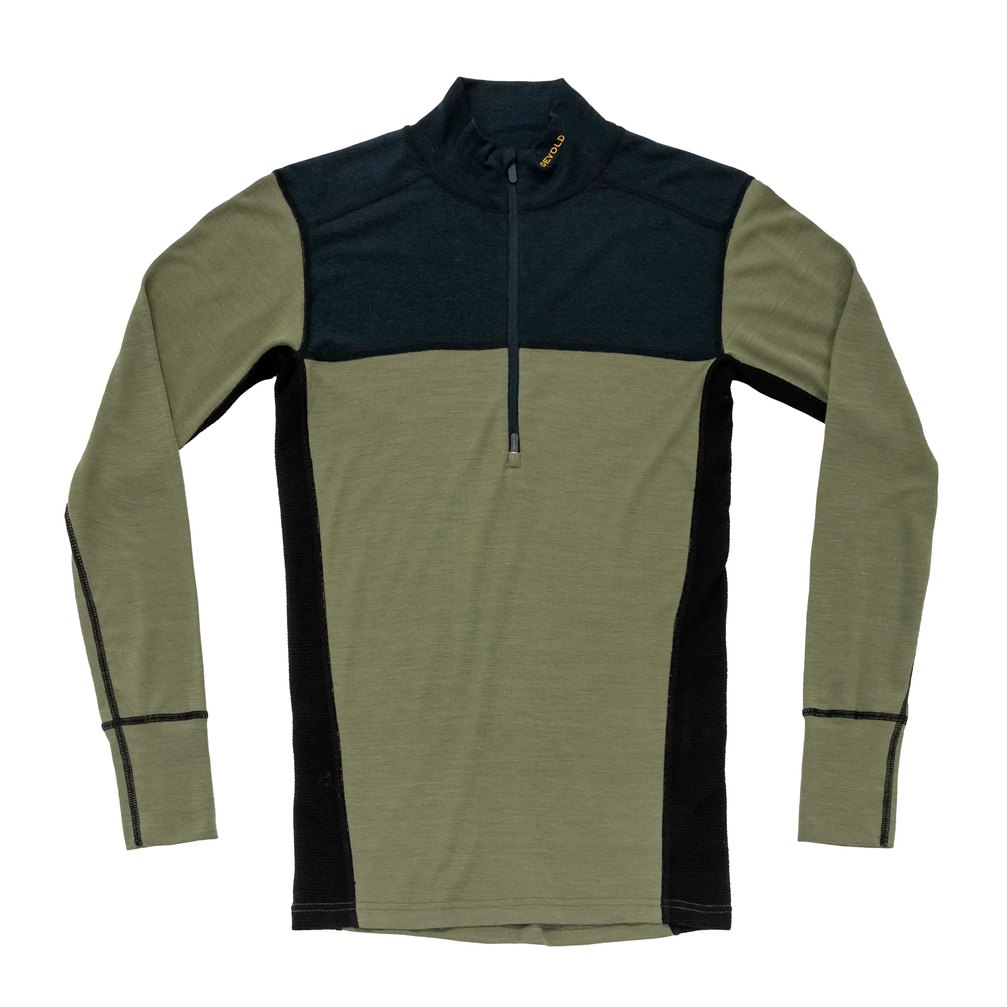 Devold Lauparen Merino 190 Zip Neck Ink/Lichen/Black 03