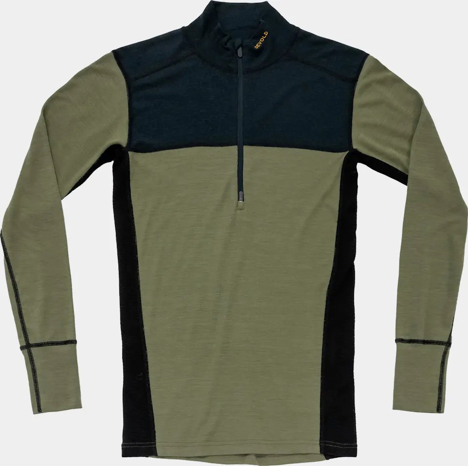 Devold Lauparen Merino 190 Zip Neck Ink/Lichen/Black 03
