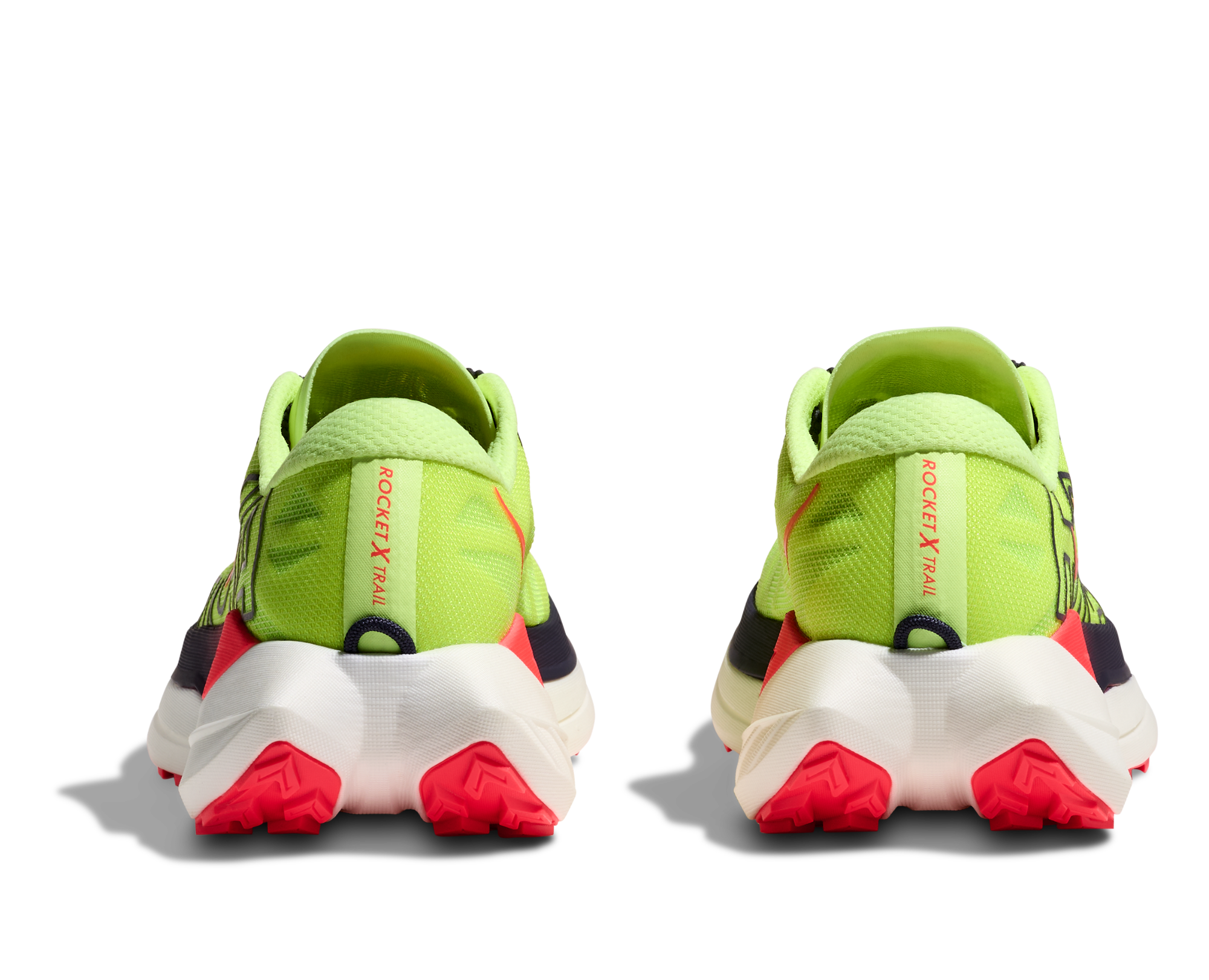 Hoka Women's Rocket X Trail Neon Yuzu / Neon Flame 05