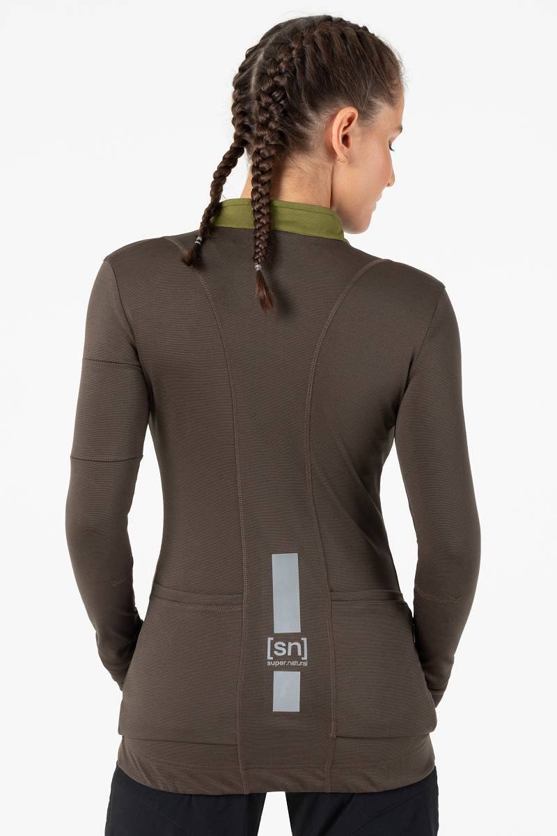 Supernatural W Grava LS Jersey Ruskea/Vihreä 05