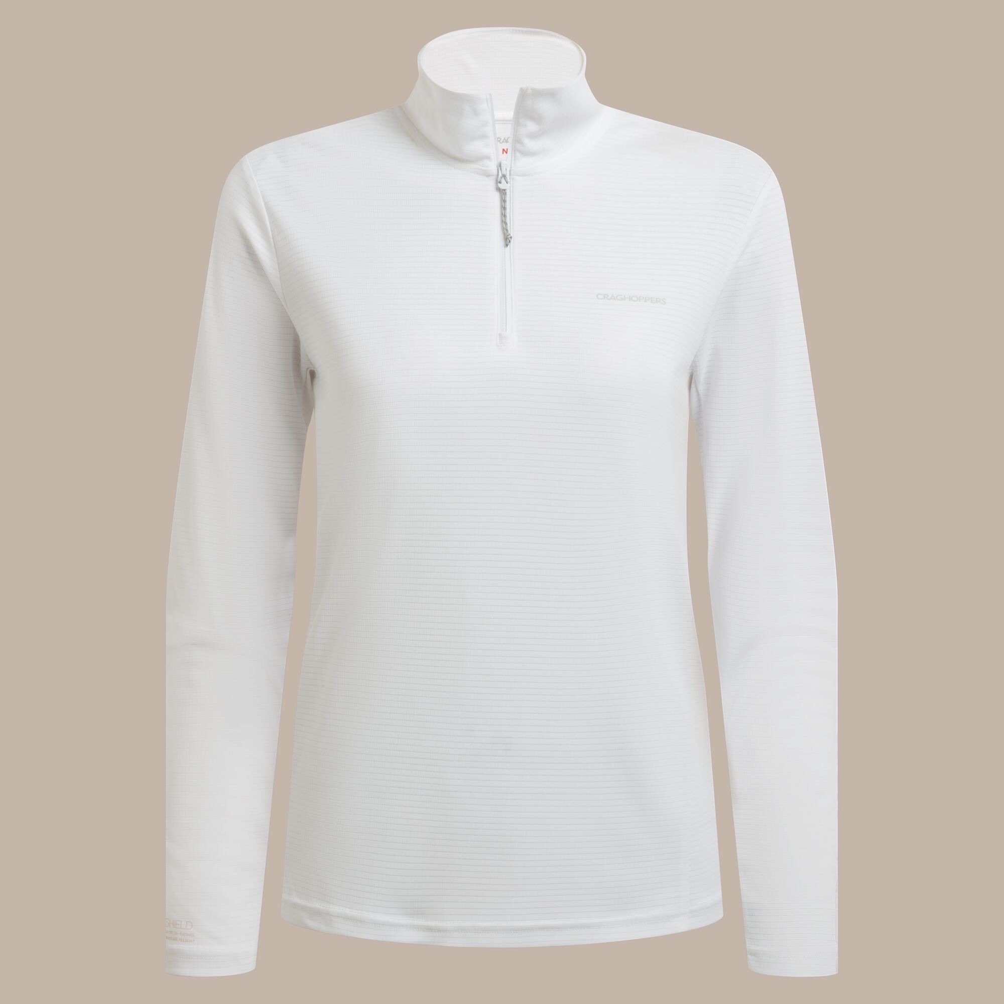 Craghoppers Women's Solarshield+ Half Zip Top White 06