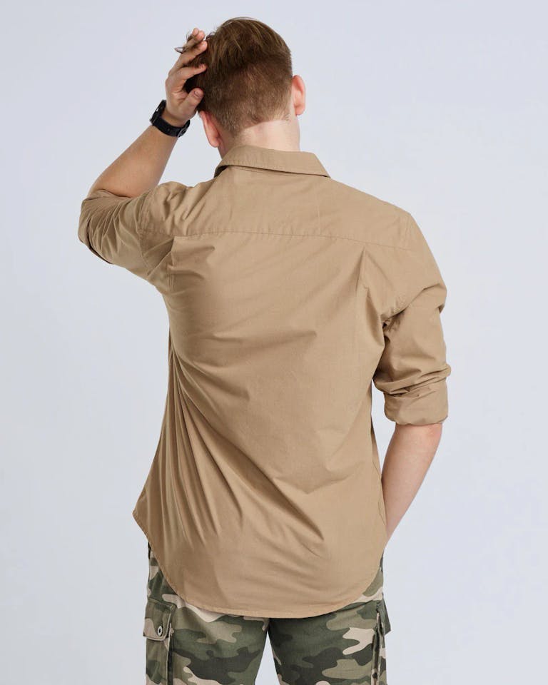 Pinewood Men's Safari Long Sleeve Shirt Sandstone 05