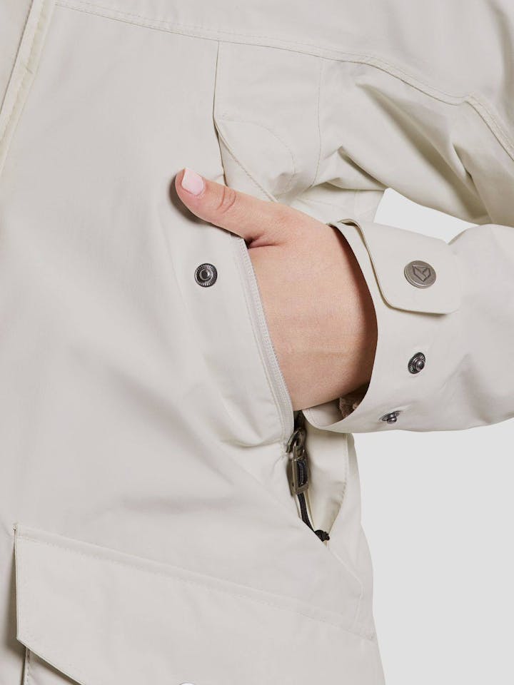 Didriksons Women's Thelma 10 Parka Valkoinen 09