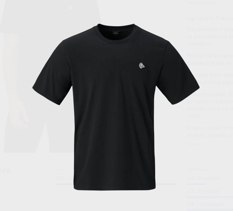 Norrøna F29 Cotton Viking Patch Tee Caviar 02