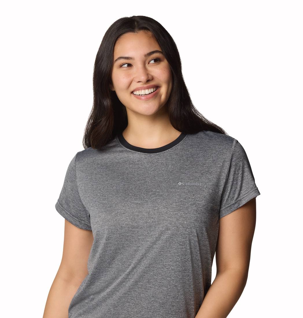 Columbia Women's BlueVista Hill Tee Black Heather 03