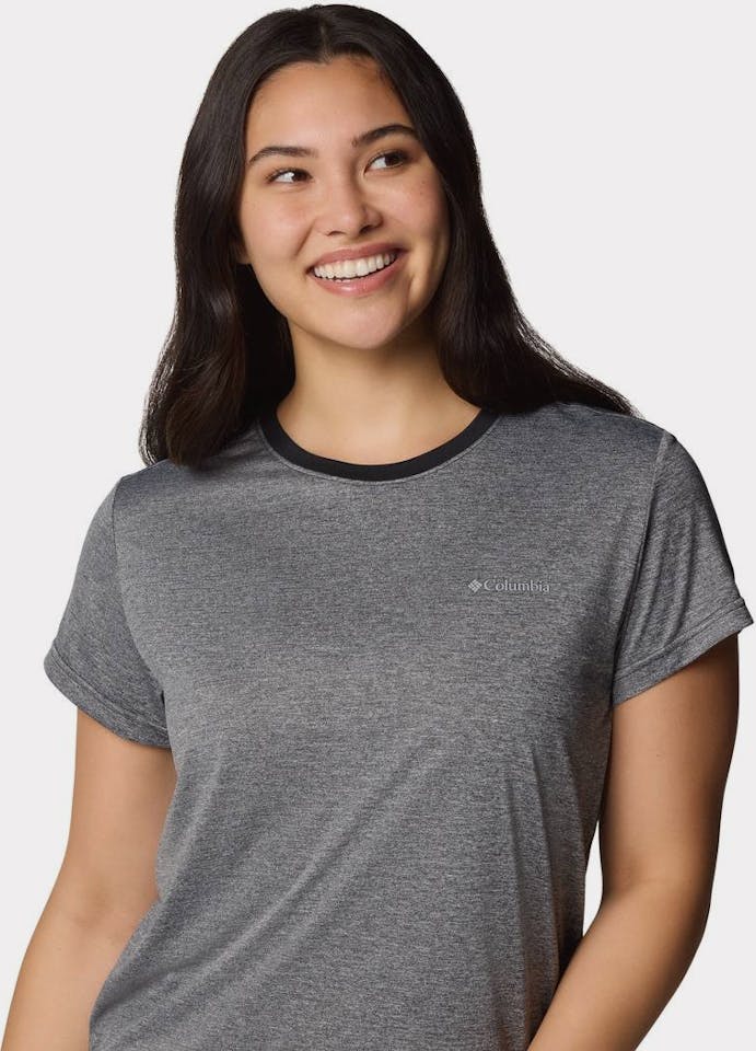 Columbia Women's BlueVista Hill Tee Black Heather 03