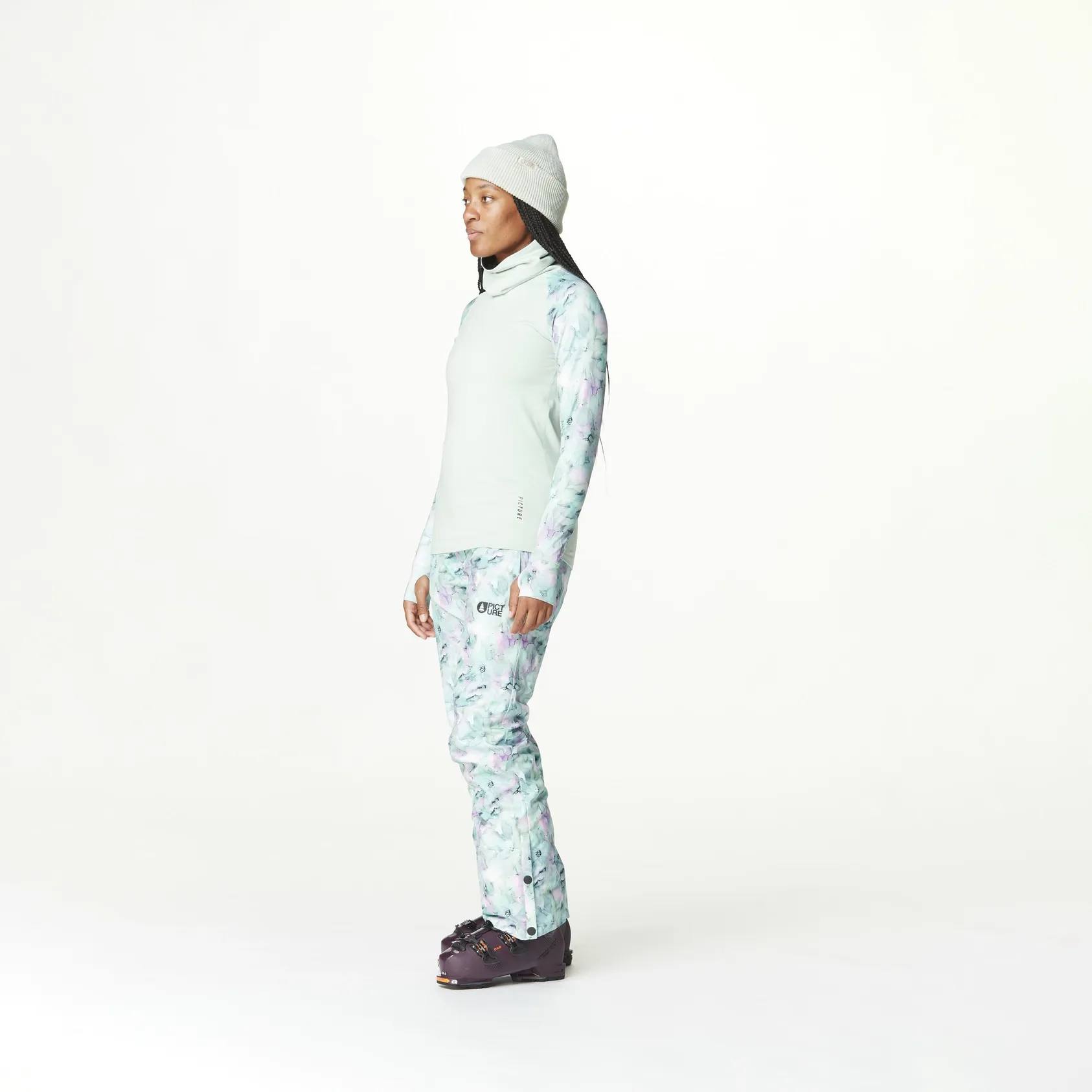 Picture Organic Clothing Women's Pagaya High Fleece Blurry Water Silt Grey 06