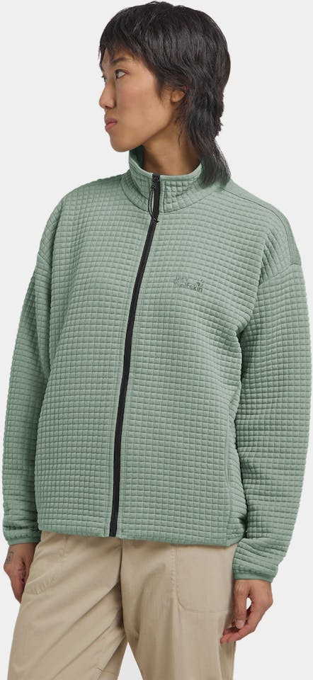 Jack Wolfskin Women's Mogari Full Zip Green Zinnia 01