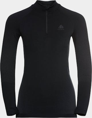 Odlo Women's PERFORMANCE WARM ECO ½ Zip Turtleneck Base Layer Top