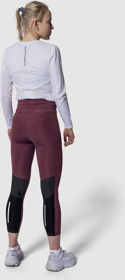 Swix Women's Pace High Waist Cropped Tights Plum 07