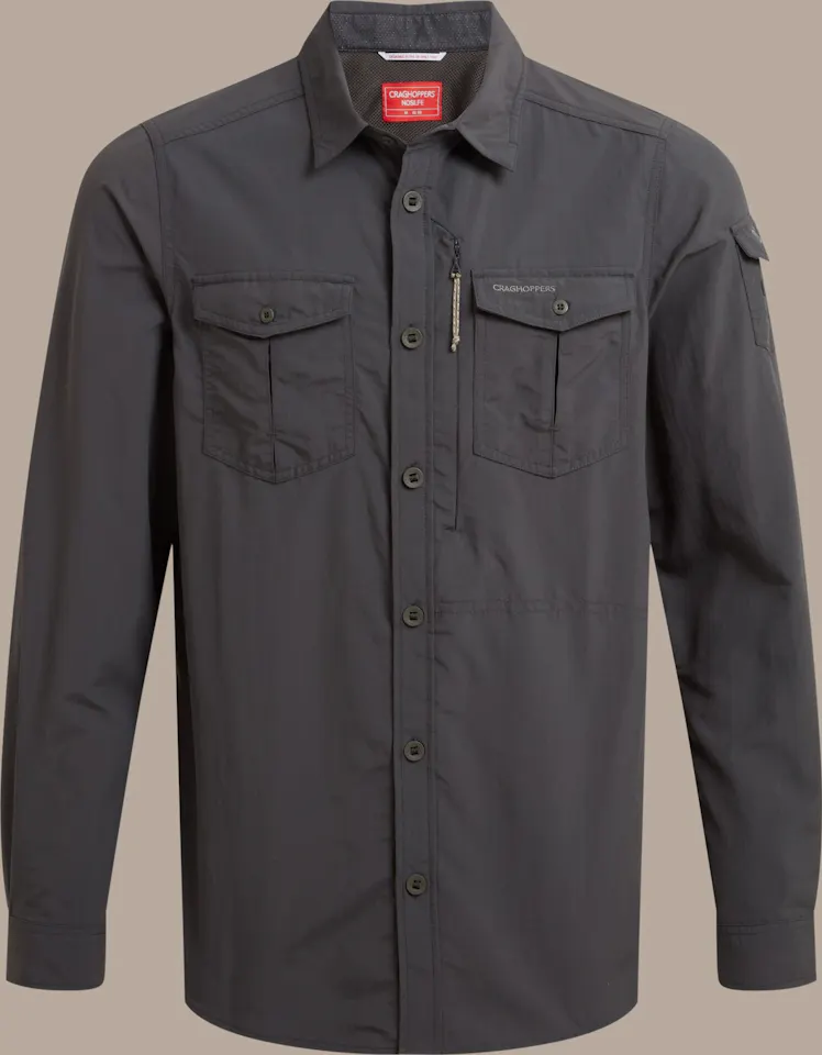 Craghoppers Men's Nosilife Adventure LS III Shirt Black Pepper 06