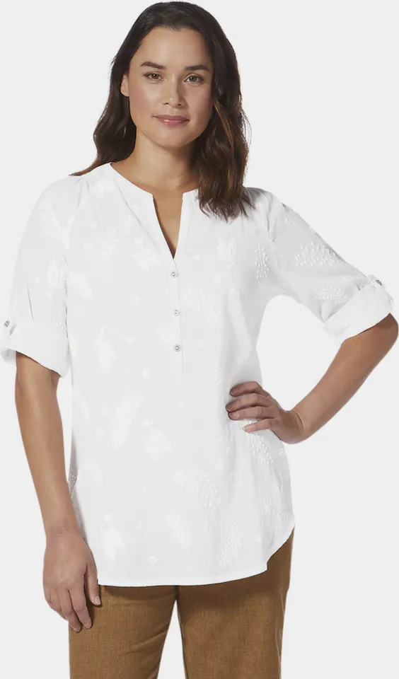 Royal Robbins Women's Oasis Tunic II 3/4 Sleeve Valkoinen 01