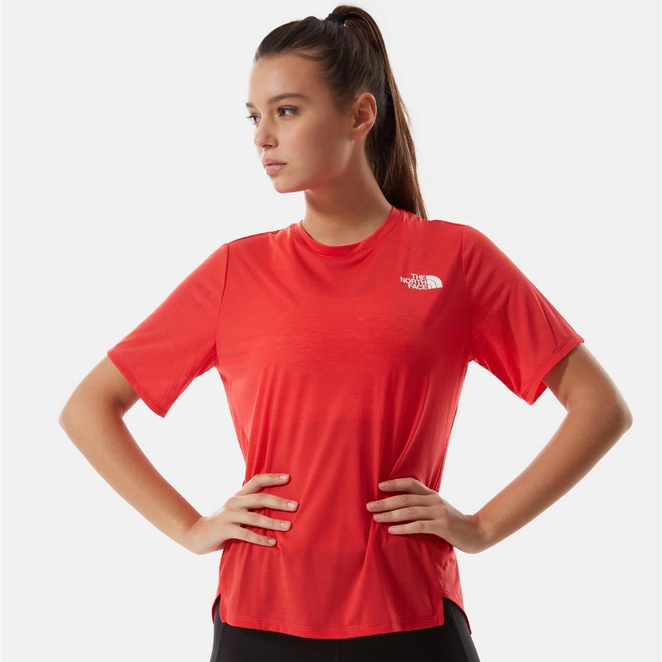 The North Face Women's Up With The Sun S/S Red 03