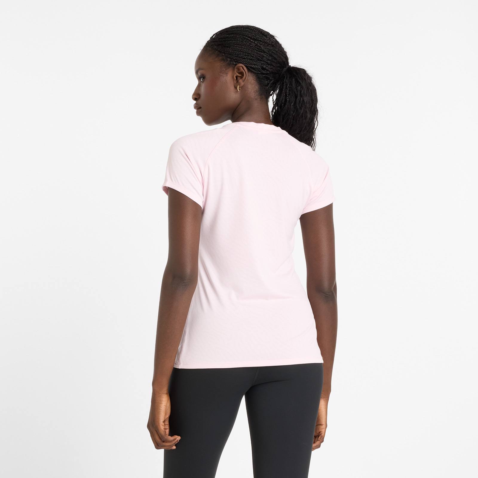New Balance Women's Seasonal Jacquard Tee Pink Rose 08