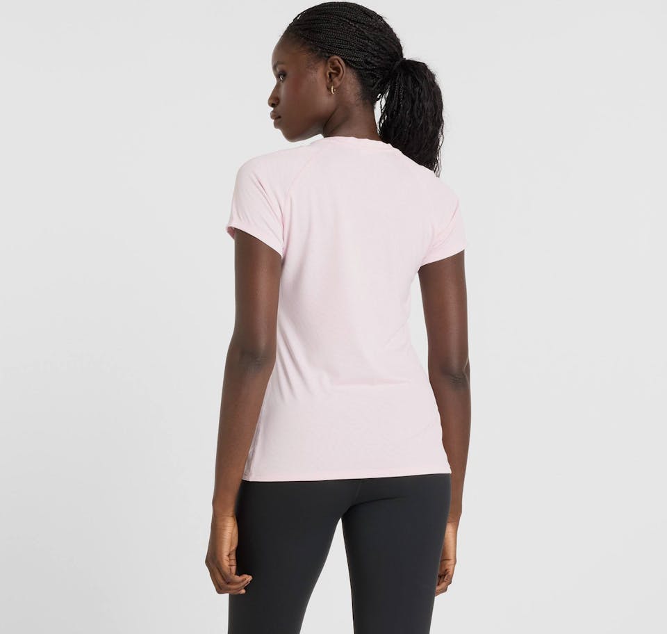 New Balance Women's Seasonal Jacquard Tee Pink Rose 08