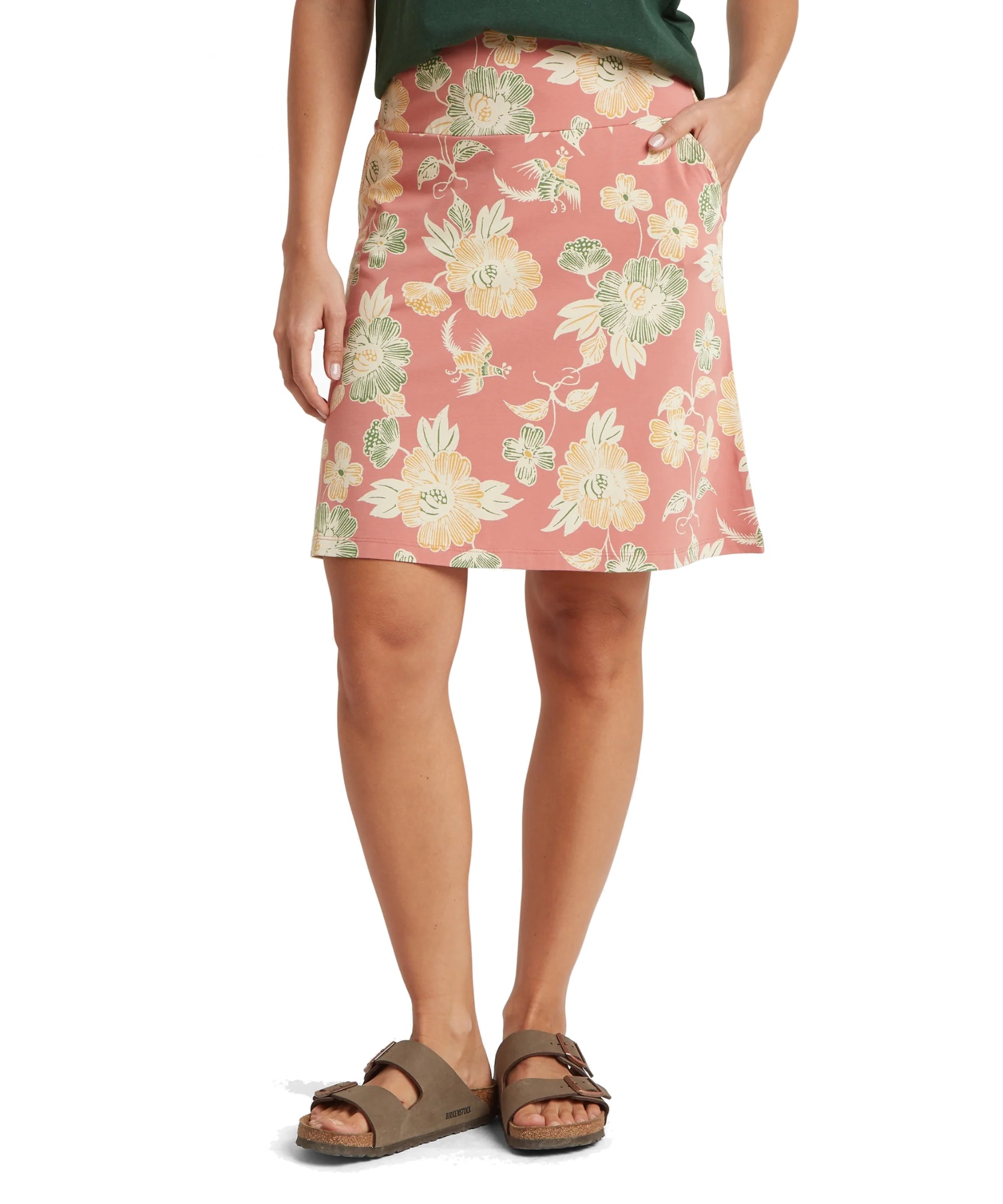 Sherpa Women's Padma Pull-on Skirt Floral Brick Dust Floral 01