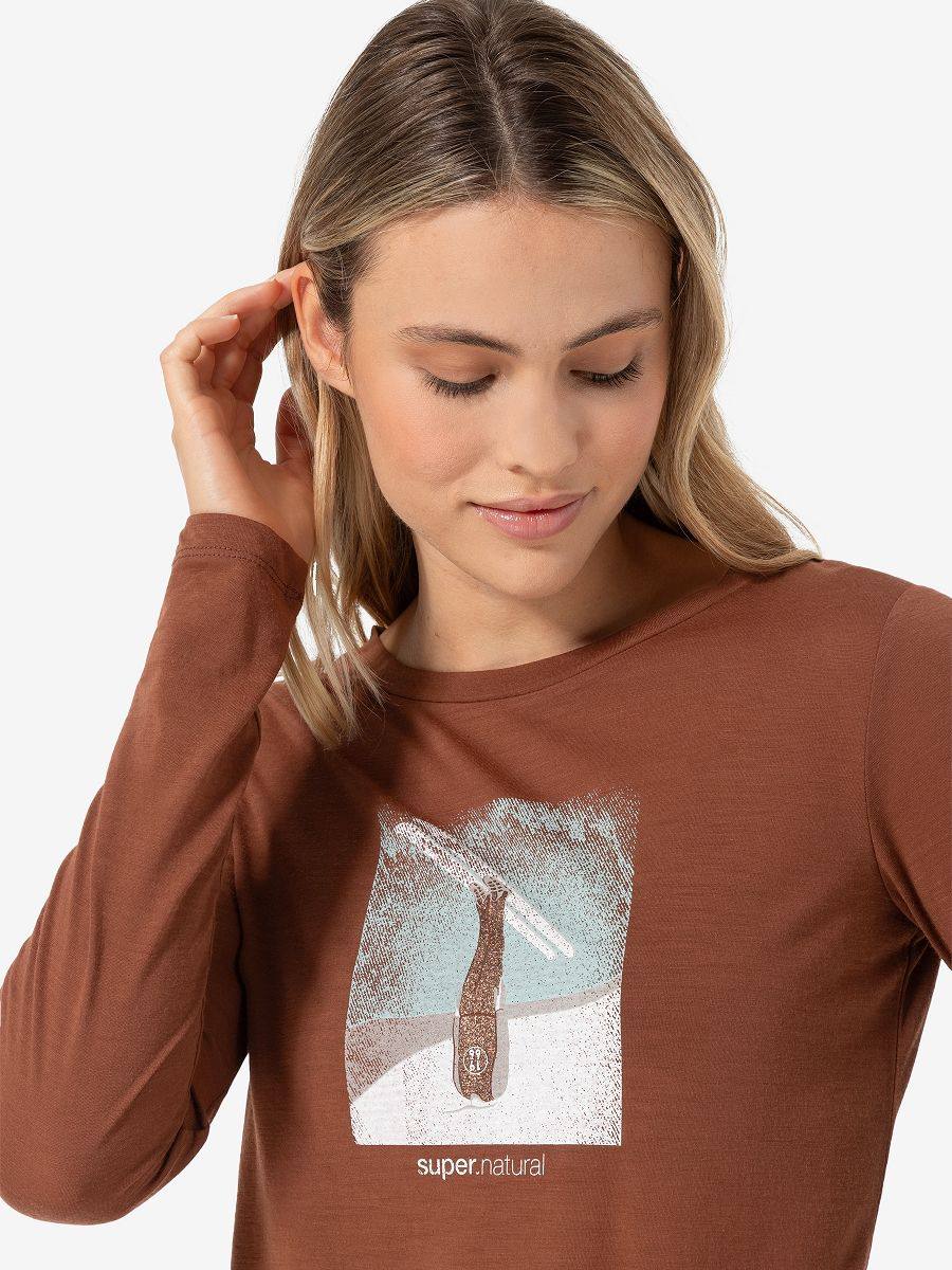 Supernatural Women's Header Long Sleeve Horn Brown 04
