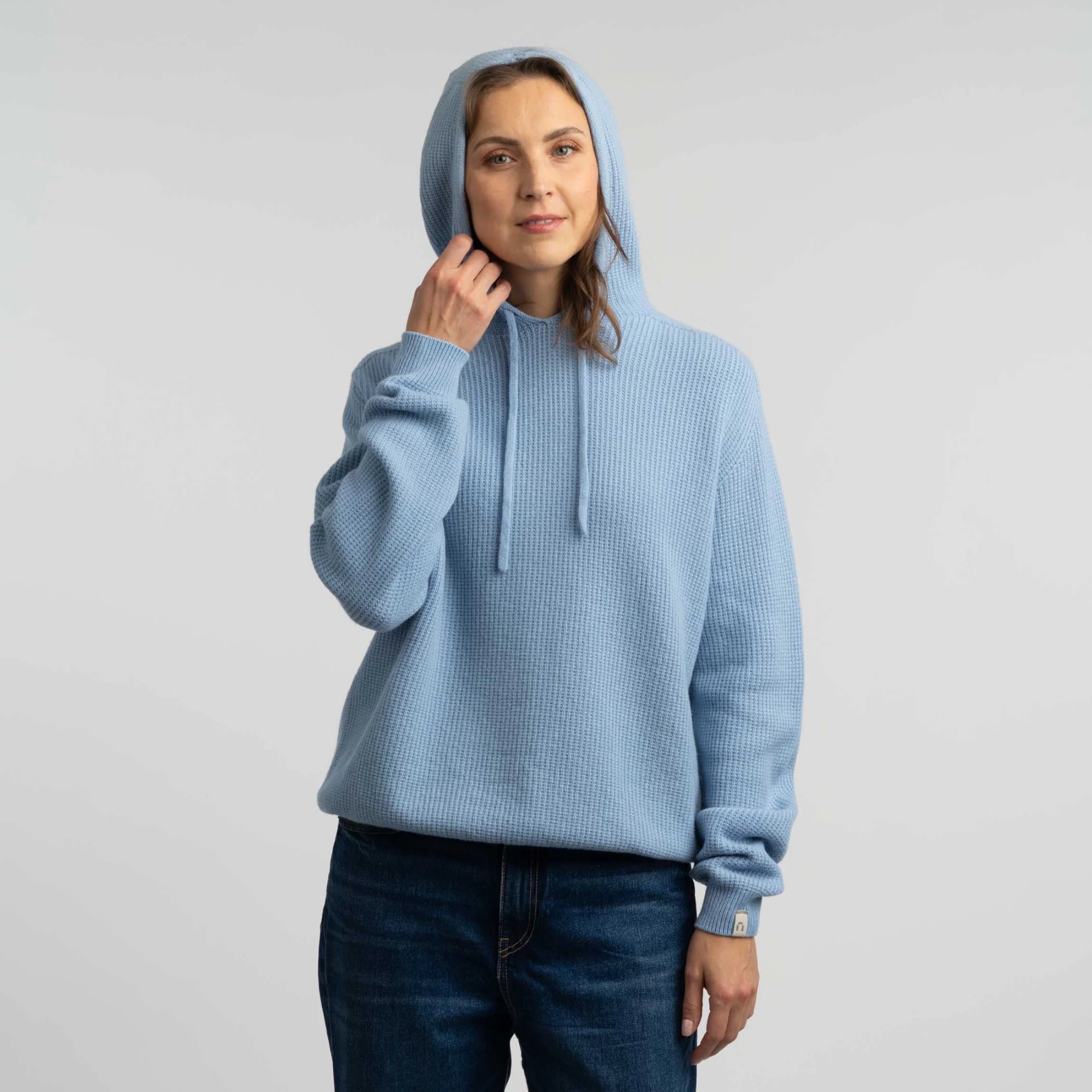 North Outdoor Women's Virta Merino Hoodie Vaaleansininen 06