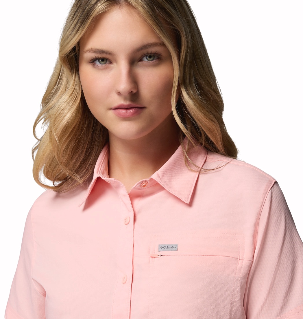 Columbia Women's Silver Ridge Utility II Short Sleeve Shirt Pink Sand 03