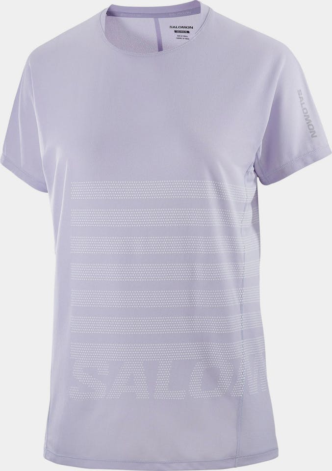 Salomon Women's Sense Aero Graphics Tee Cosmic Sky / White 02