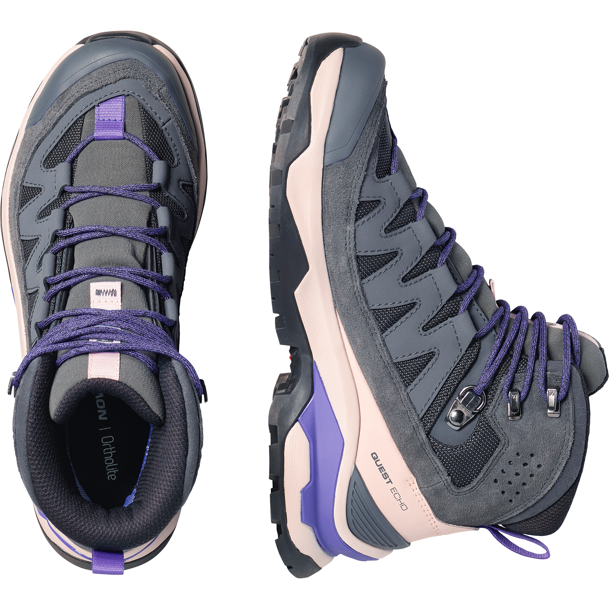 Salomon Women's Quest Echo GTX Asphalt/Shadow Gray/Deep Blue 07