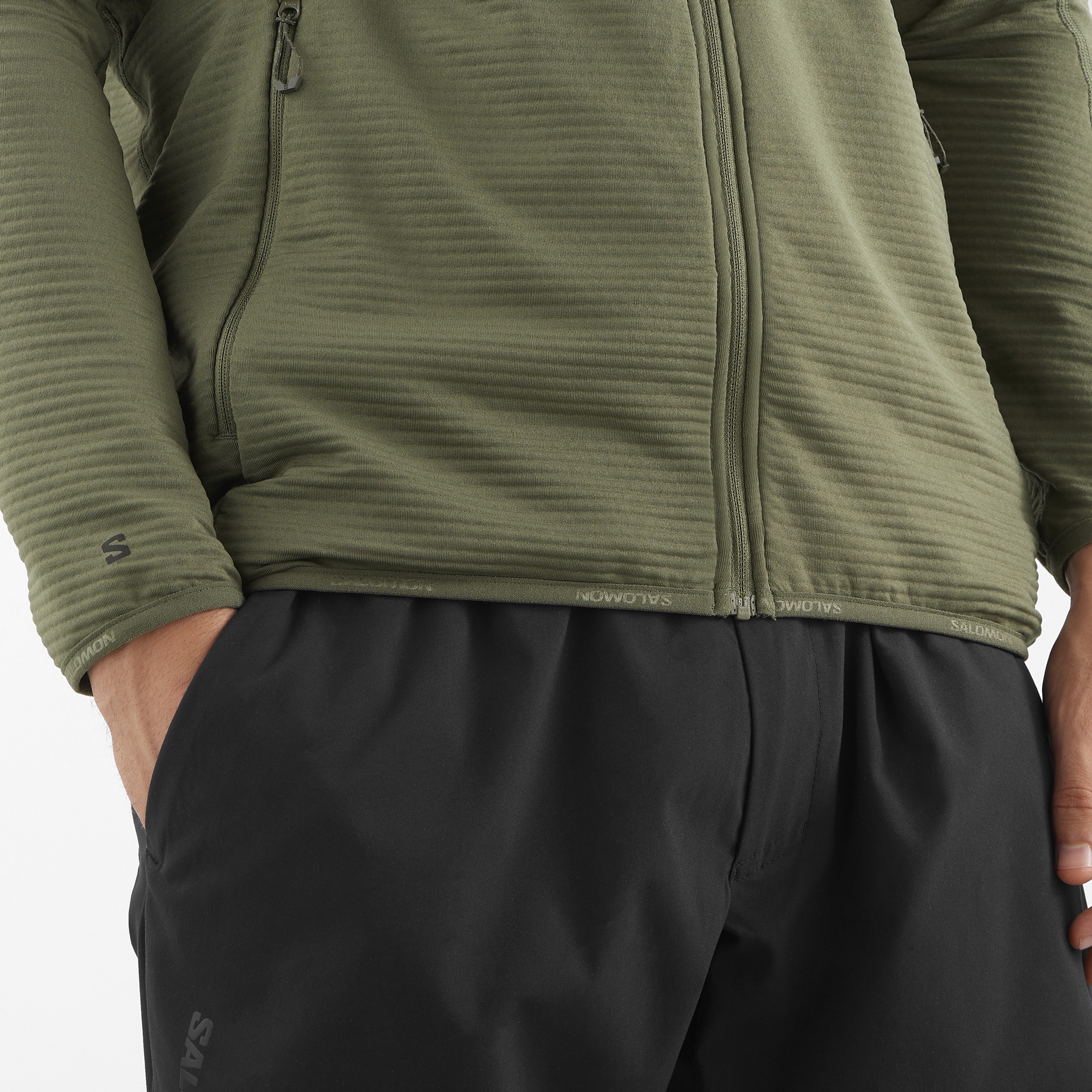 Salomon Men's Essential Lightwarm Full Zip Grape 04