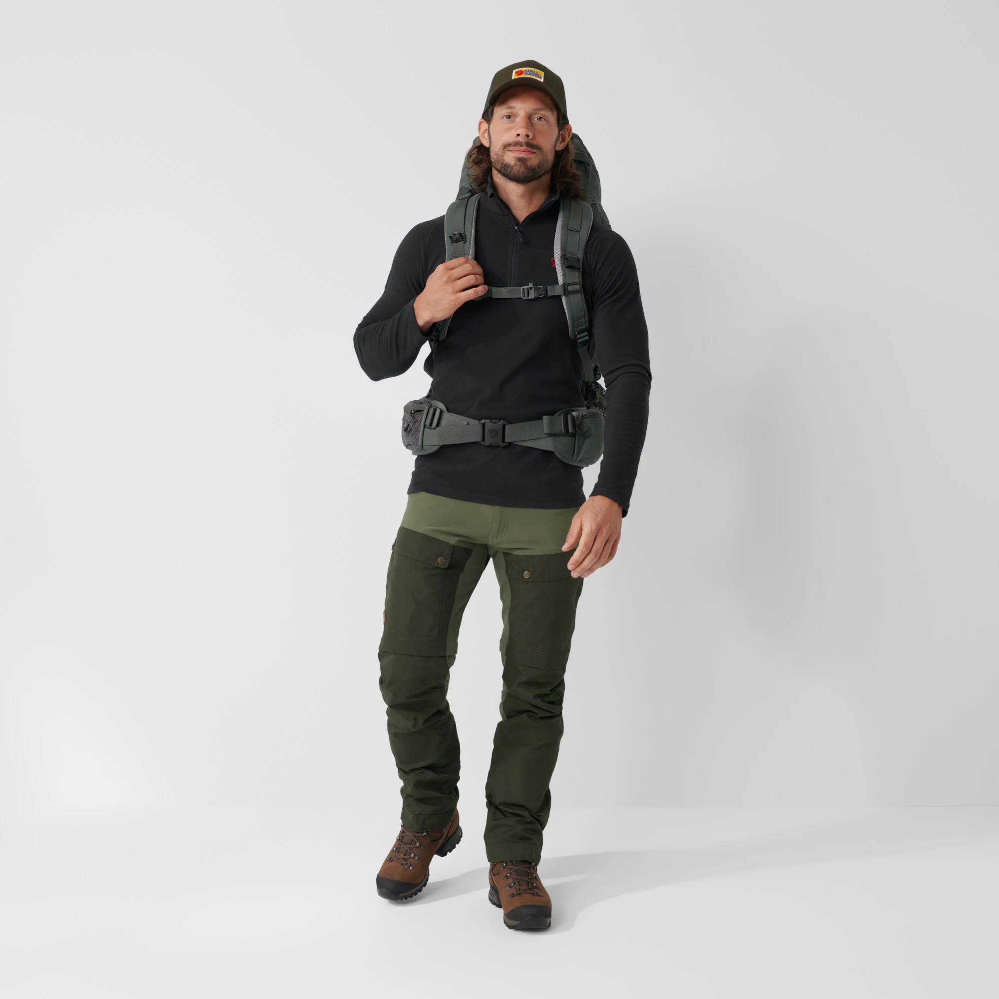 Fjällräven Keb Gaiter Trousers Long Musta / Stone 10