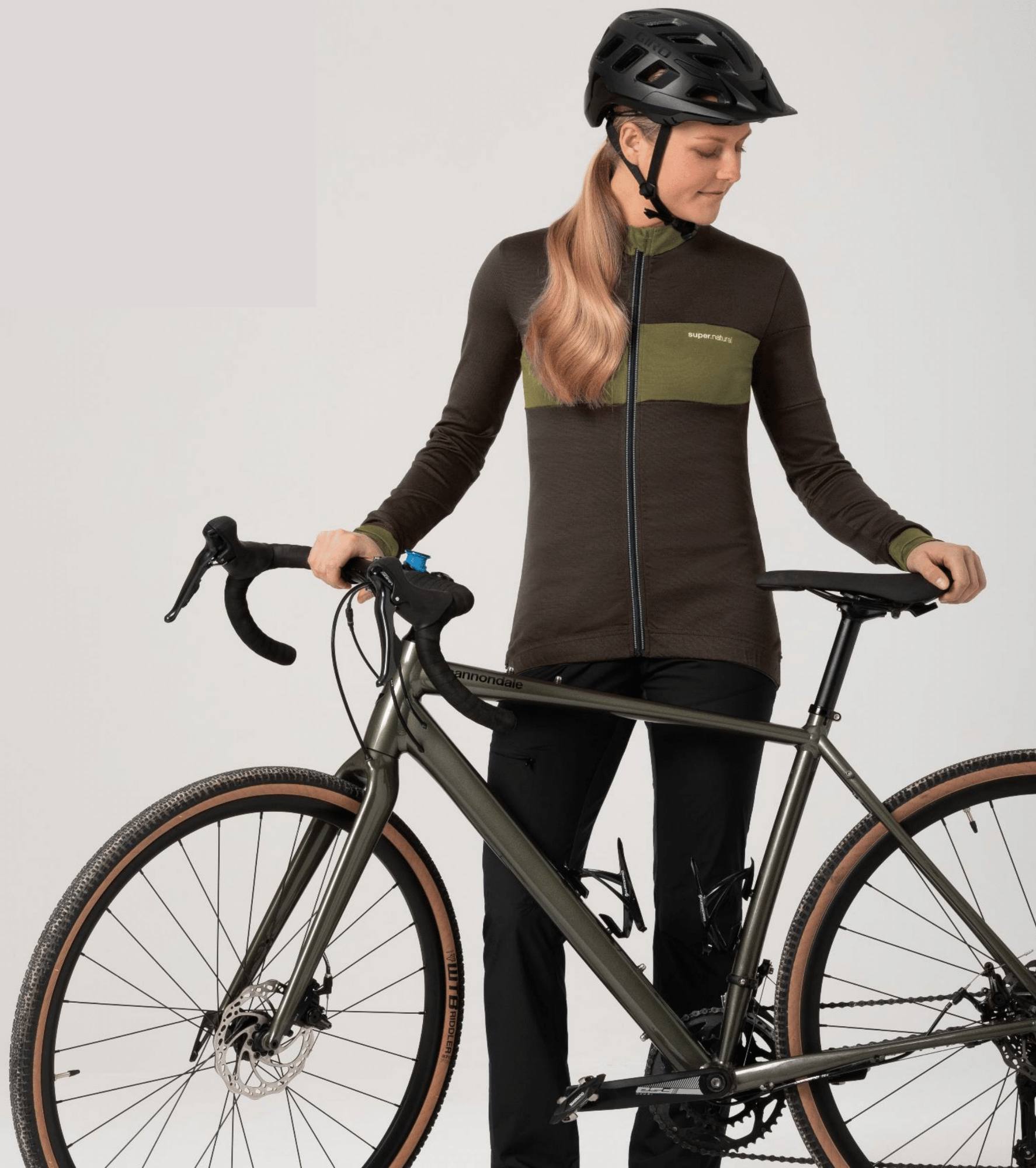 Supernatural W Grava LS Jersey Ruskea/Vihreä 02