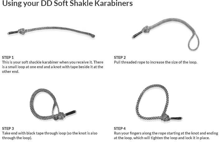DD Hammocks Soft Shackle Karabiner x2  02