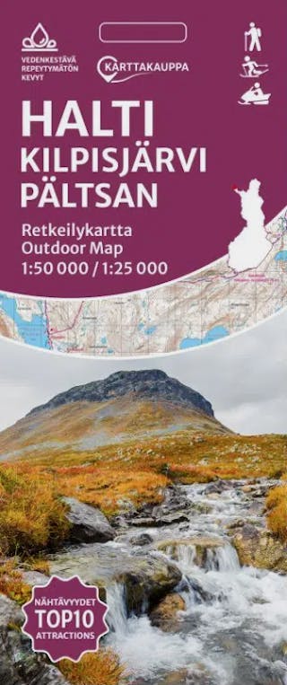 Karttakauppa Kilpisjärvi Pältsan 1:50 000 / 1:25 000