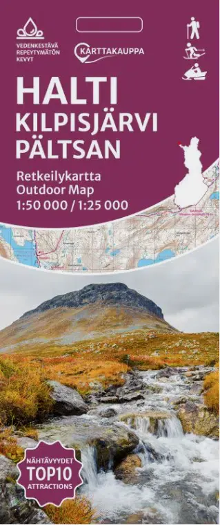 Karttakauppa Kilpisjärvi Pältsan 1:50 000 / 1:25 000 01