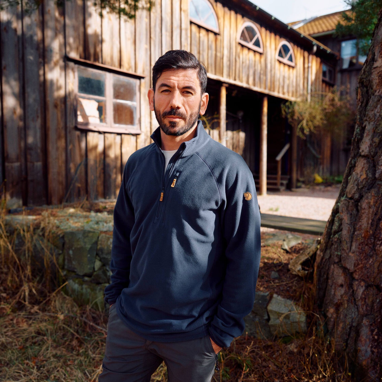 Fjällräven Men's Övik Lite Fleece Half Zip Black 11