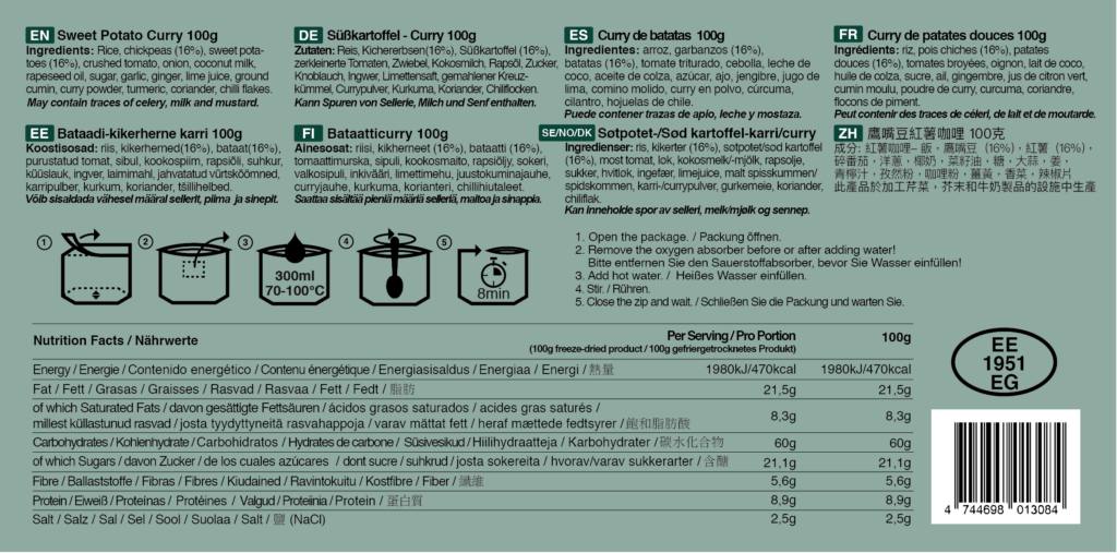 Tactical Foodpack Sweet Potato Curry  03