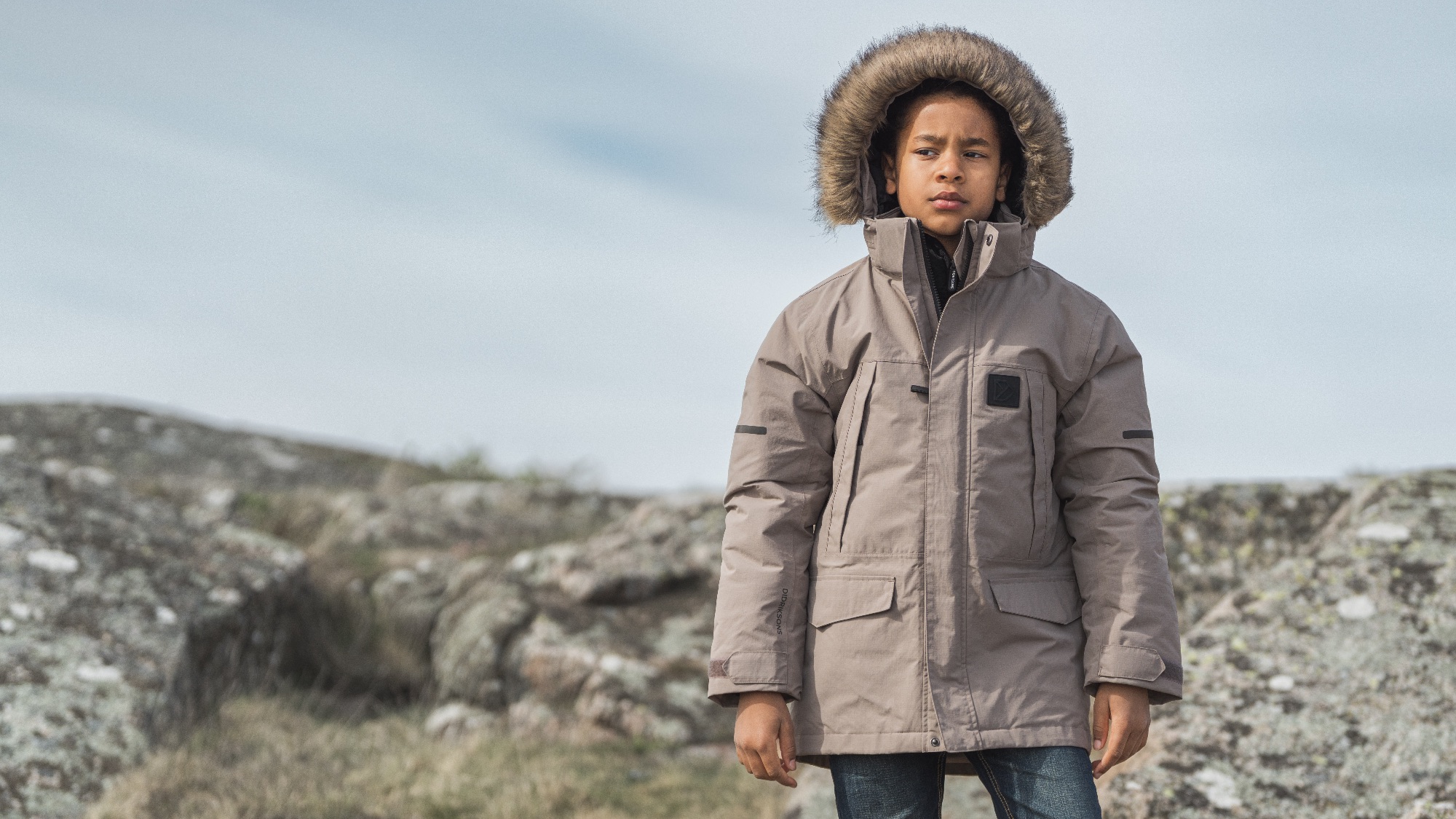 Didriksons Sylvin Kids Parka Ash 18