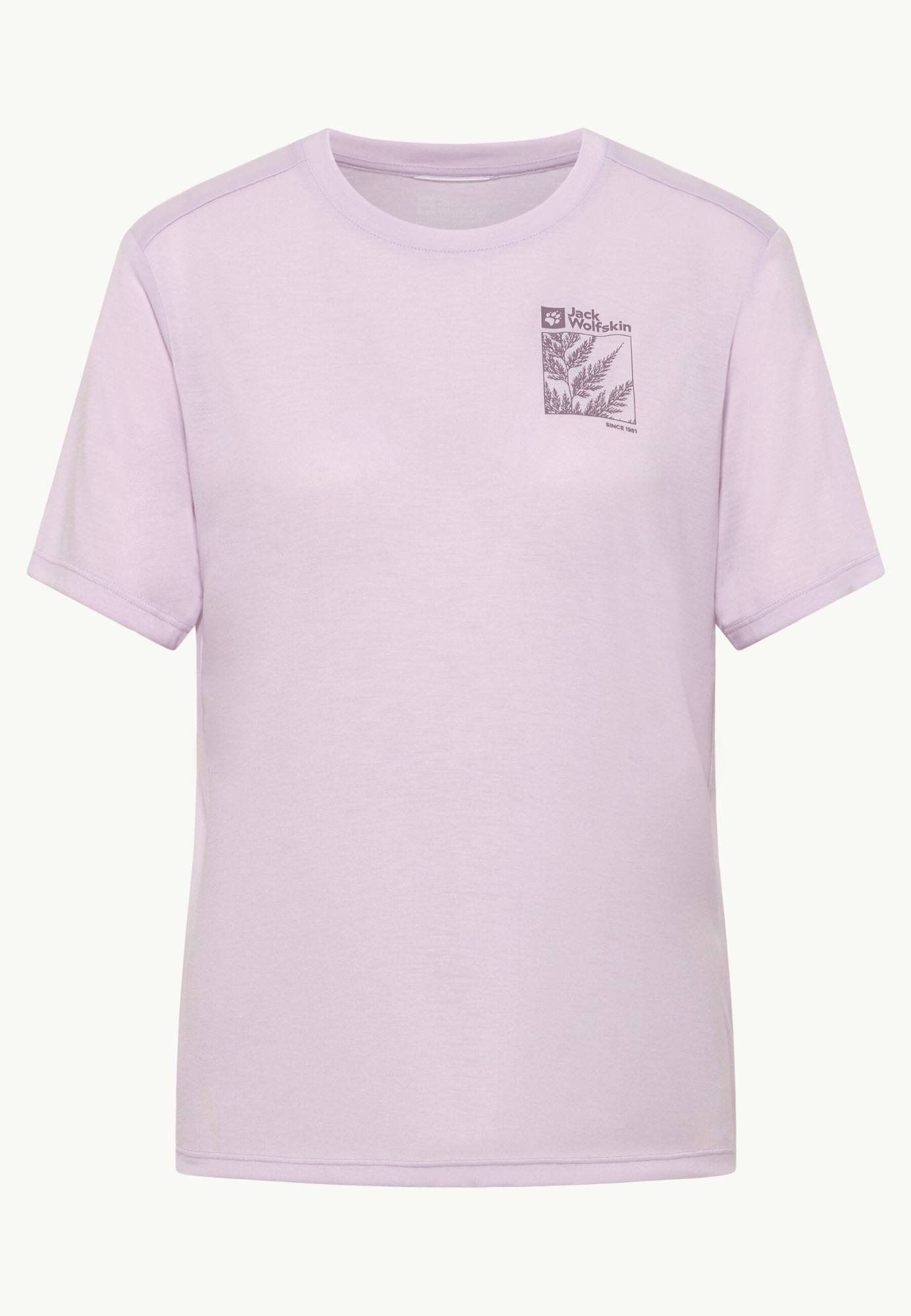 Jack Wolfskin Women's Vonnan Graphic Tee Pale Lavender 05
