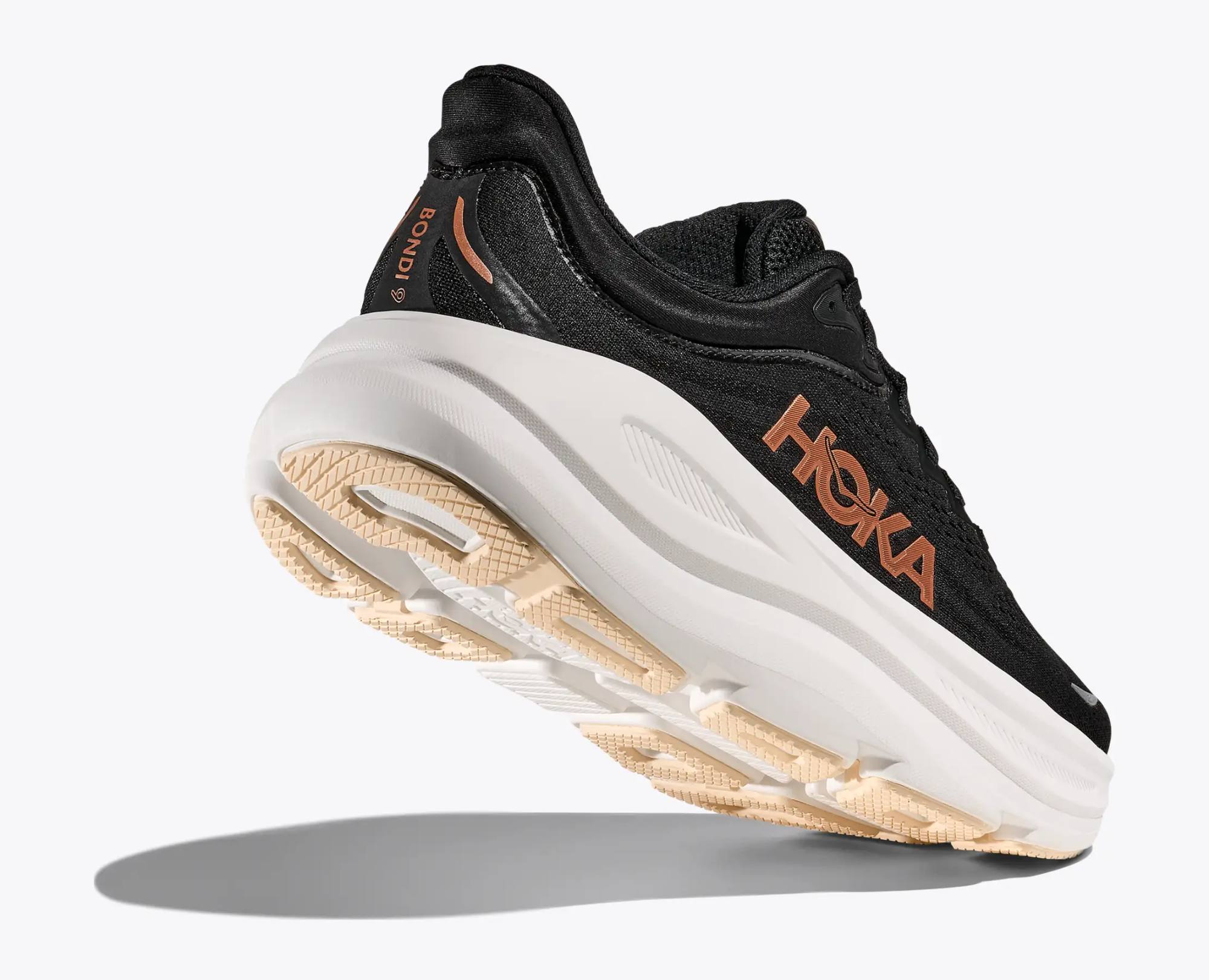 Hoka Women's Bondi 9 Black / Rose Gold 05