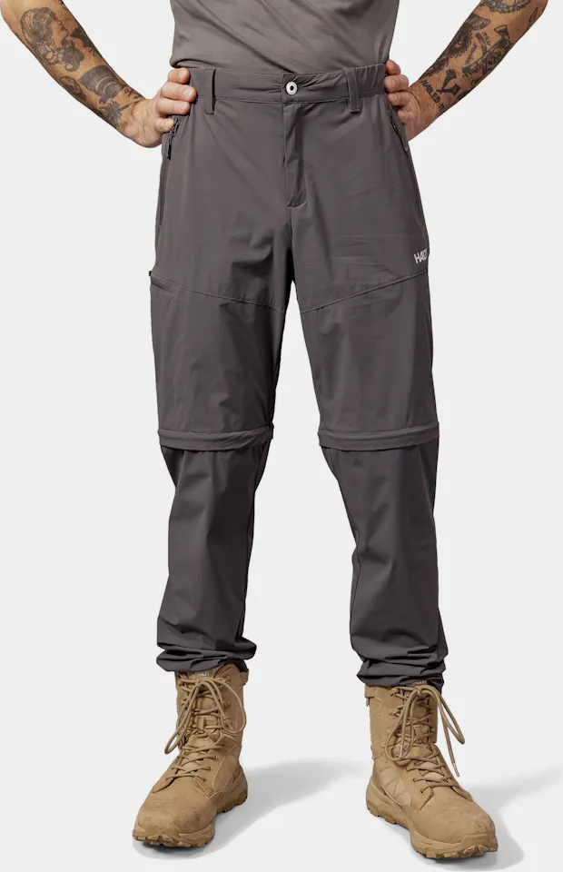 Halti Men's Pallas Cool Stretch Zipoff Pant Grey 01