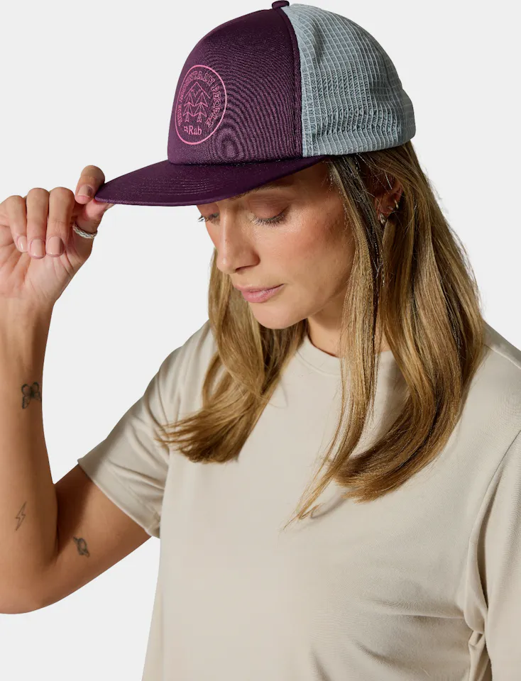 Rab Cirque Print Cap Mulberry 01