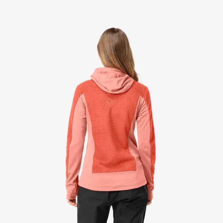 Norrøna Women's Falketind Alpha 120 Zip Hood Orange 02