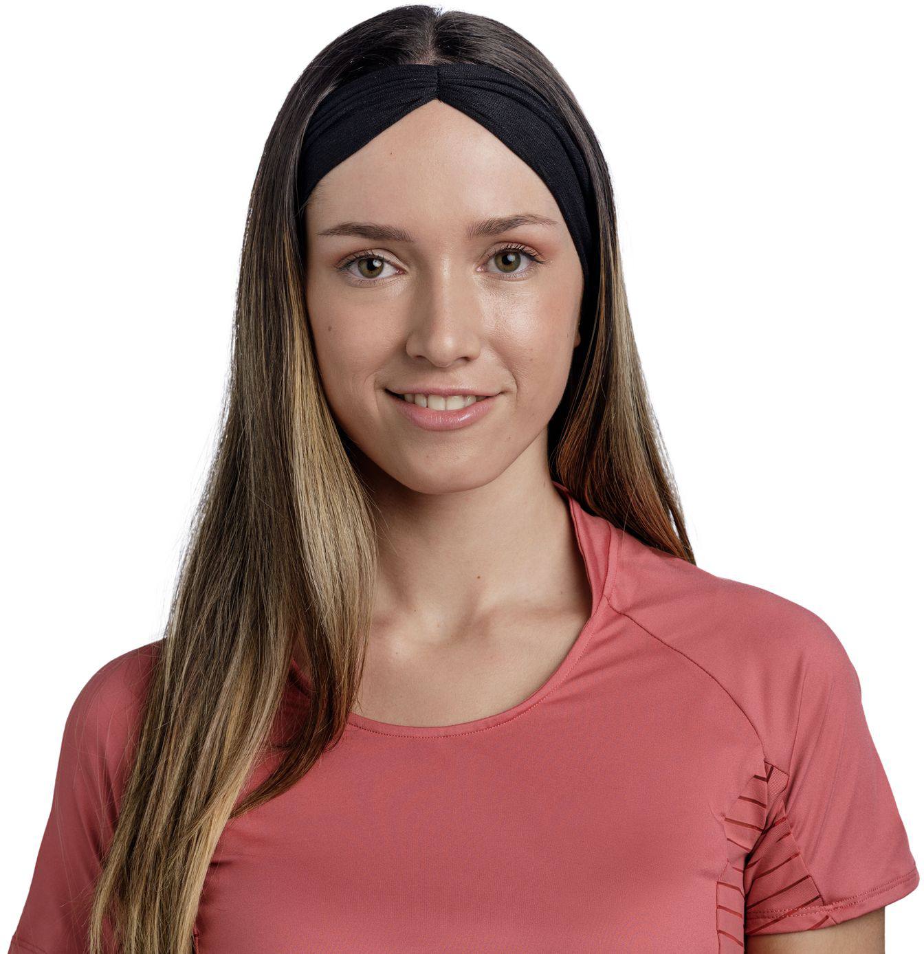 Buff Coolnet UV Ellipse Headband Black Solid  07