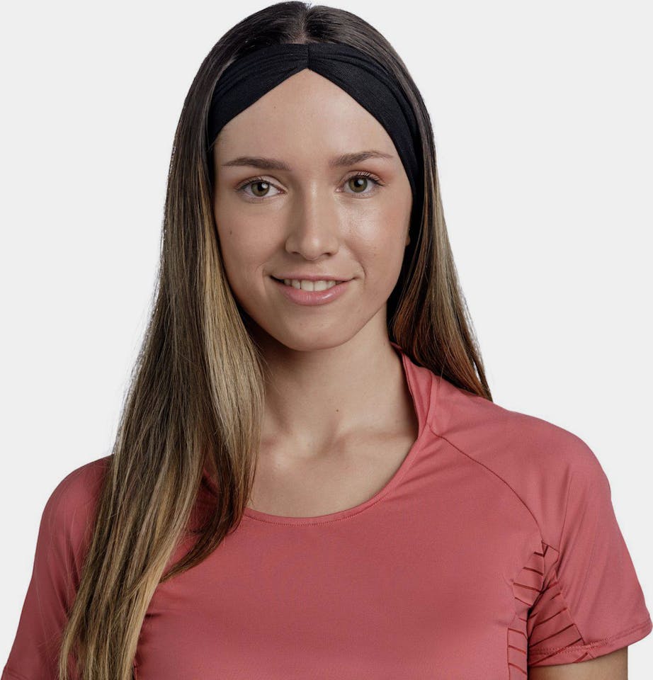Buff Coolnet UV Ellipse Headband Black Solid  07