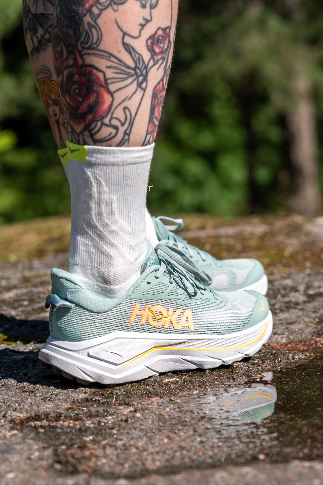 Hoka Women's Challenger 8 Jade / Cosmic grey 15