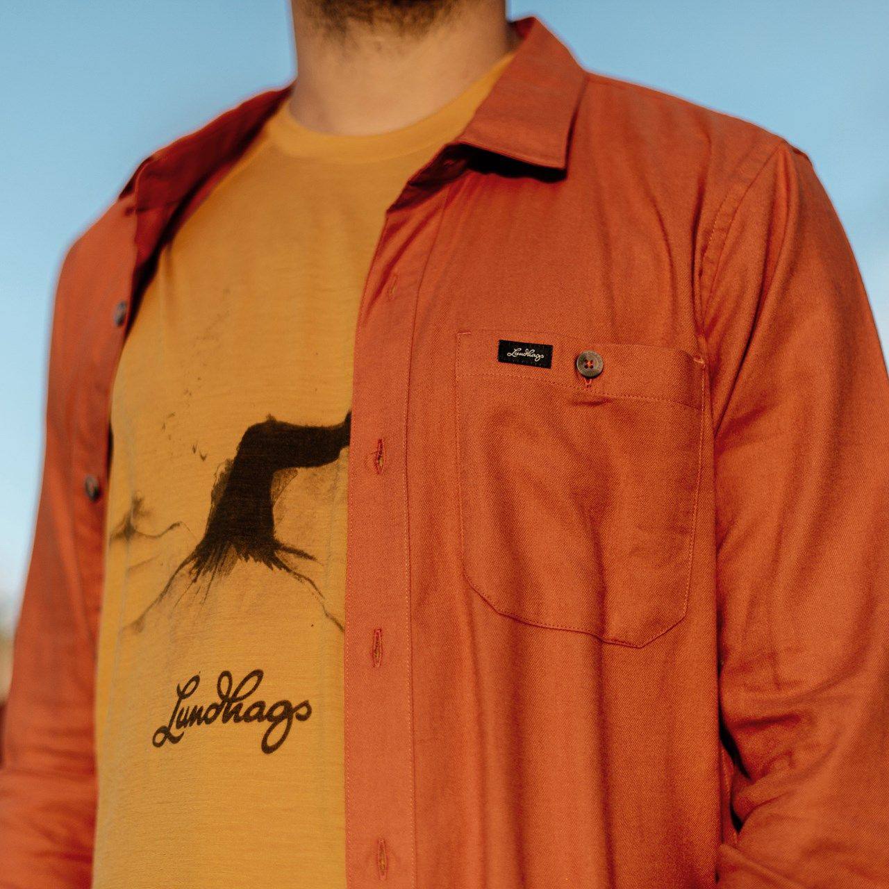 Lundhags Men's Ekren Solid LS Shirt Amber 03